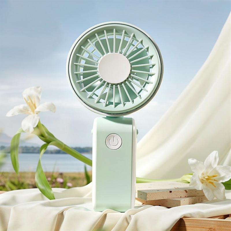 Cooling portable handheld bear-ear mini fan with adjustable tilt USB rechargeable desktop stand Kalsten