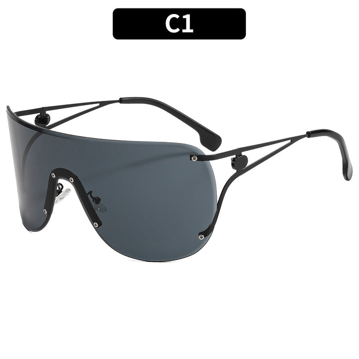 Women's visor-style sunglasses with elegant metal frame Kalsten