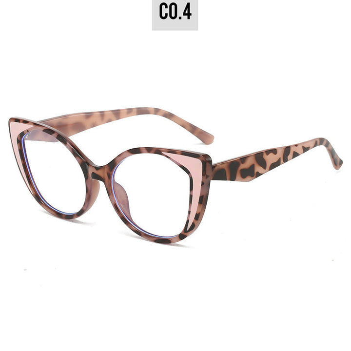 Women's Cat-Eye Glasses with Floral Design and Adjustable Nose Bridge Kalsten