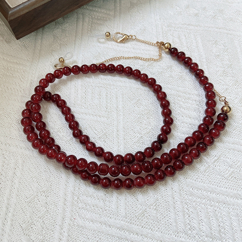 Fashionable jewelry band made of onyx beads Kalsten