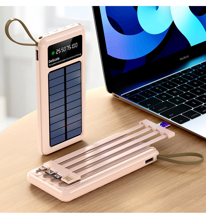 Solar Powerbank with Multifunctional Charging Cables Kalsten