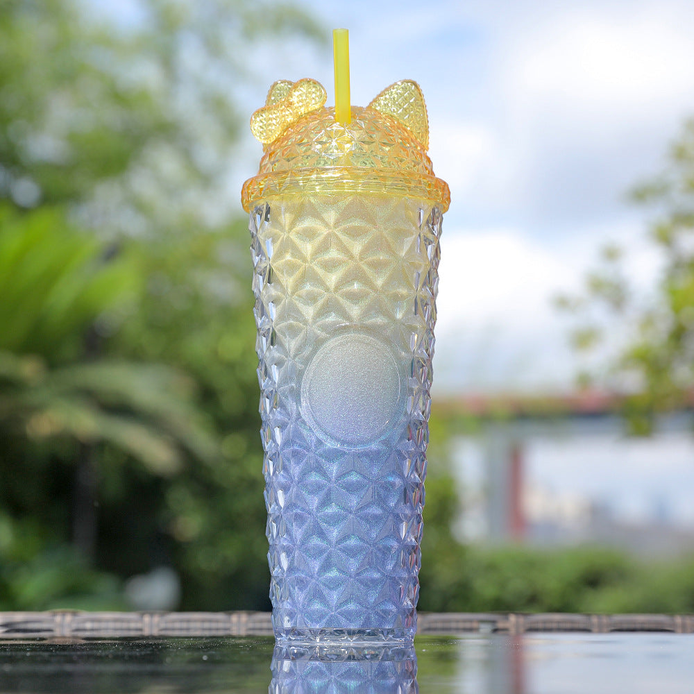 Ladies playful drinking cup with cat ears and integrated straw Kalsten