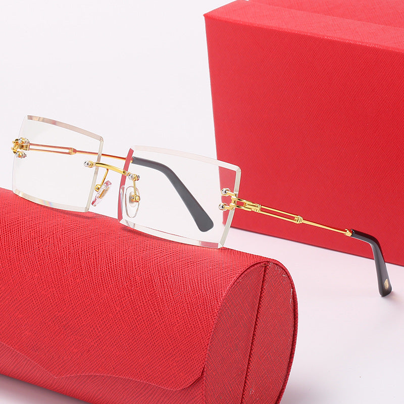 Ladies stylish square sunglasses with luxurious metal accents Kalsten