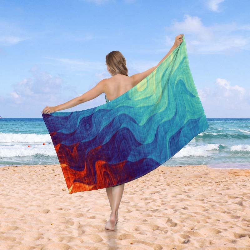 Beach towel in creative wave pattern Kalsten