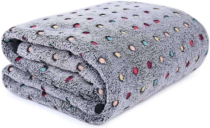 Women's Cozy Plush Blanket with Polka Dot Pattern Kalsten