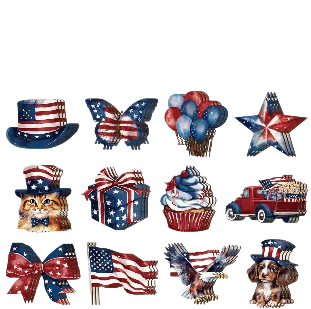 Unisex nan patriotic party hanging decoration and sticker set for celebrations Kalsten