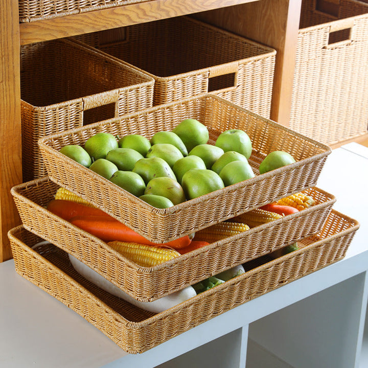 Handwoven Rectangular Storage Tray Kalsten