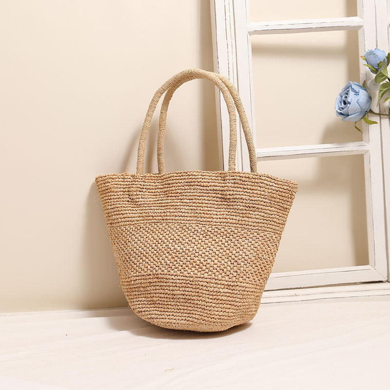 Handmade wicker tote bag with sturdy handles Kalsten