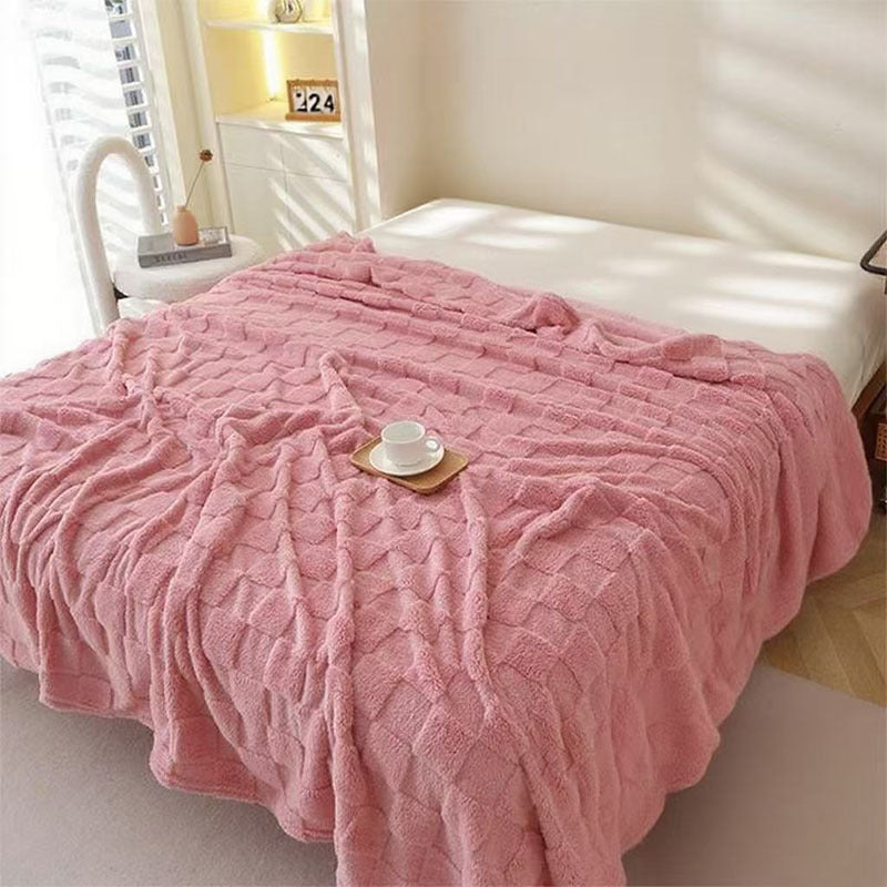 Women Plush Bedspread with Textured Design Kalsten