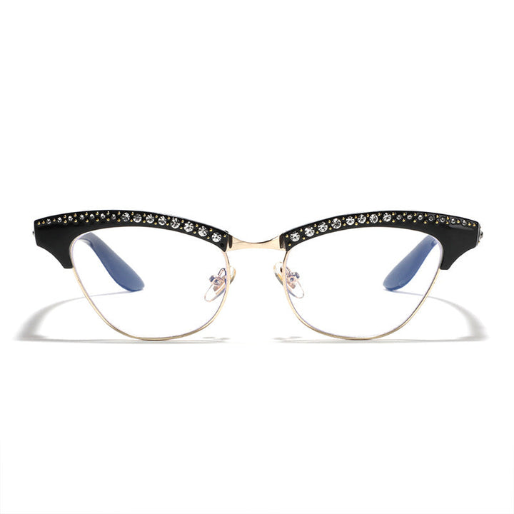 Women's Cat Eye Glasses with Elegant Glitter Details Kalsten