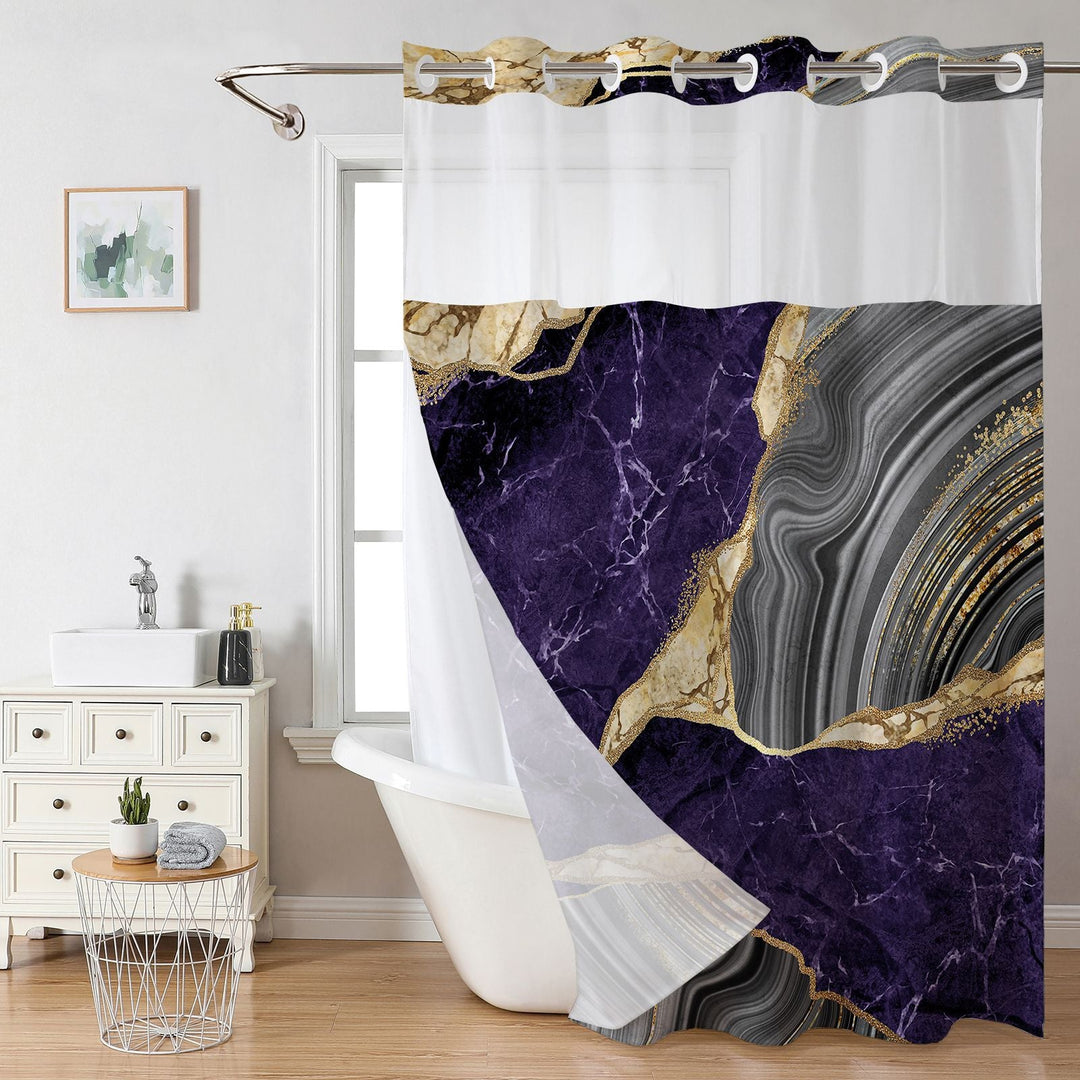 Elegant Marble Design Shower Curtain Kalsten