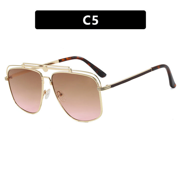 Women's elegant square sunglasses with gold accents Kalsten