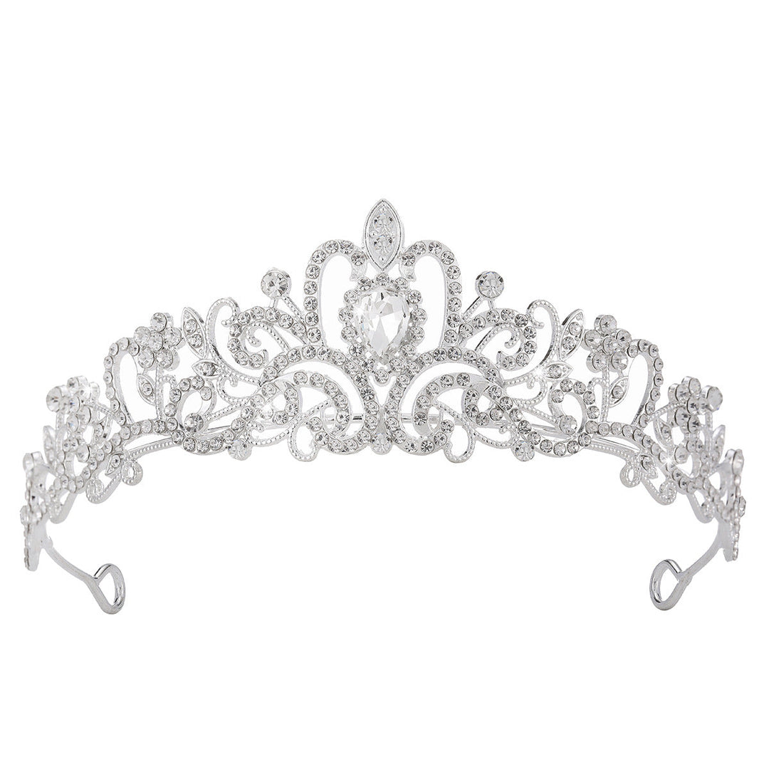 Ladies Sparkling Crystal Tiara with Filigree Design Kalsten