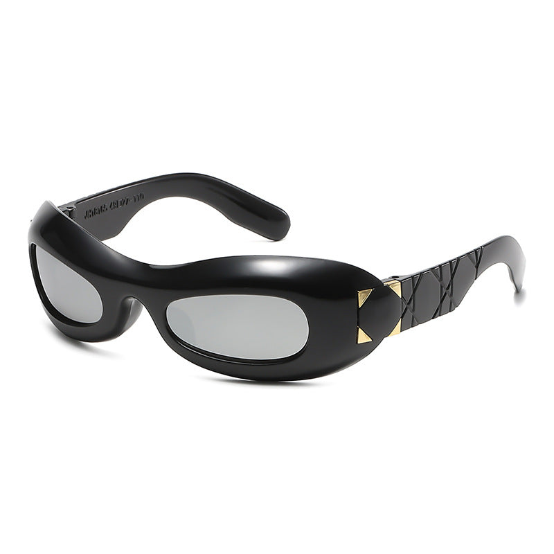 Women's futuristic designer sunglasses with innovative Kalsten frame