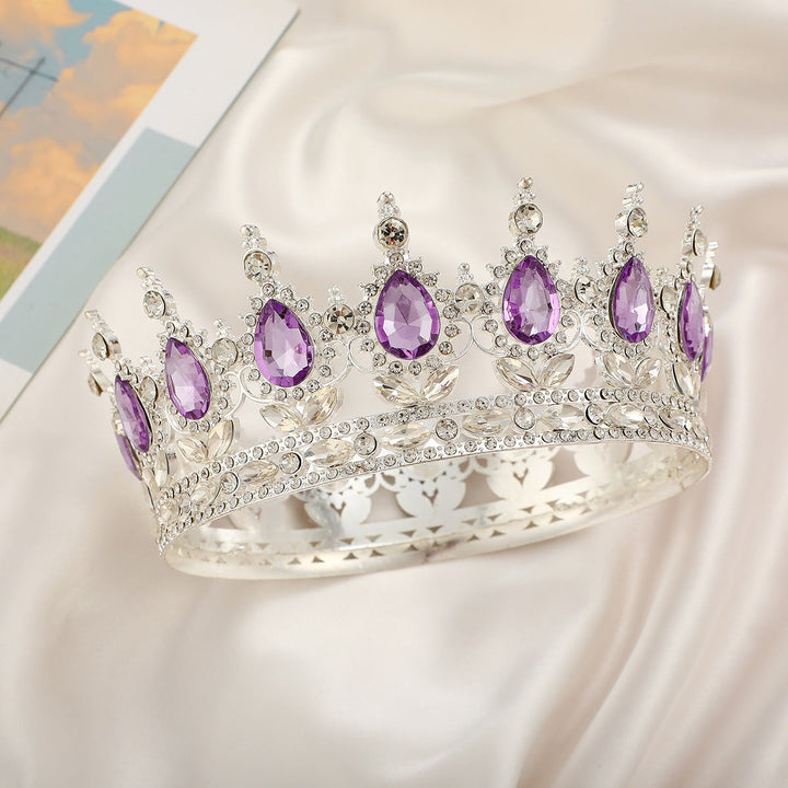 Ladies Luxurious Festive Crown with Shining Gemstones Kalsten
