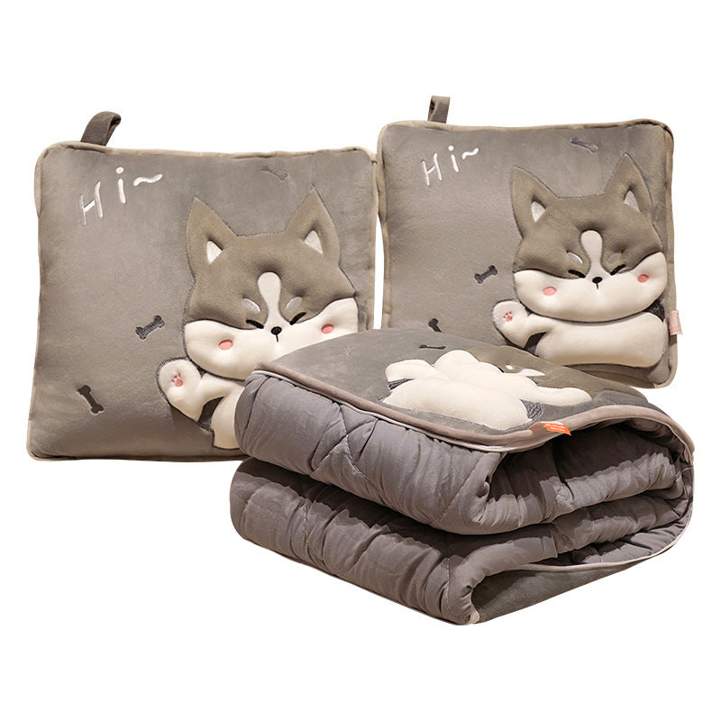 Plush Dog Cushion and Blanket Set Kalsten