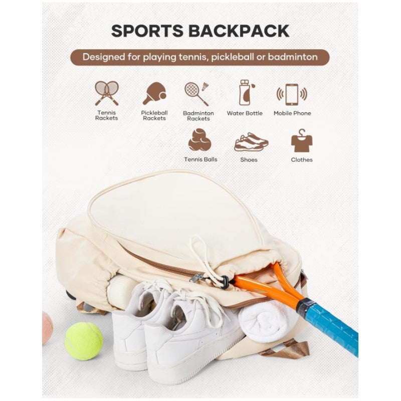 Sporty tennis trolley backpack with specialized compartments Kalsten
