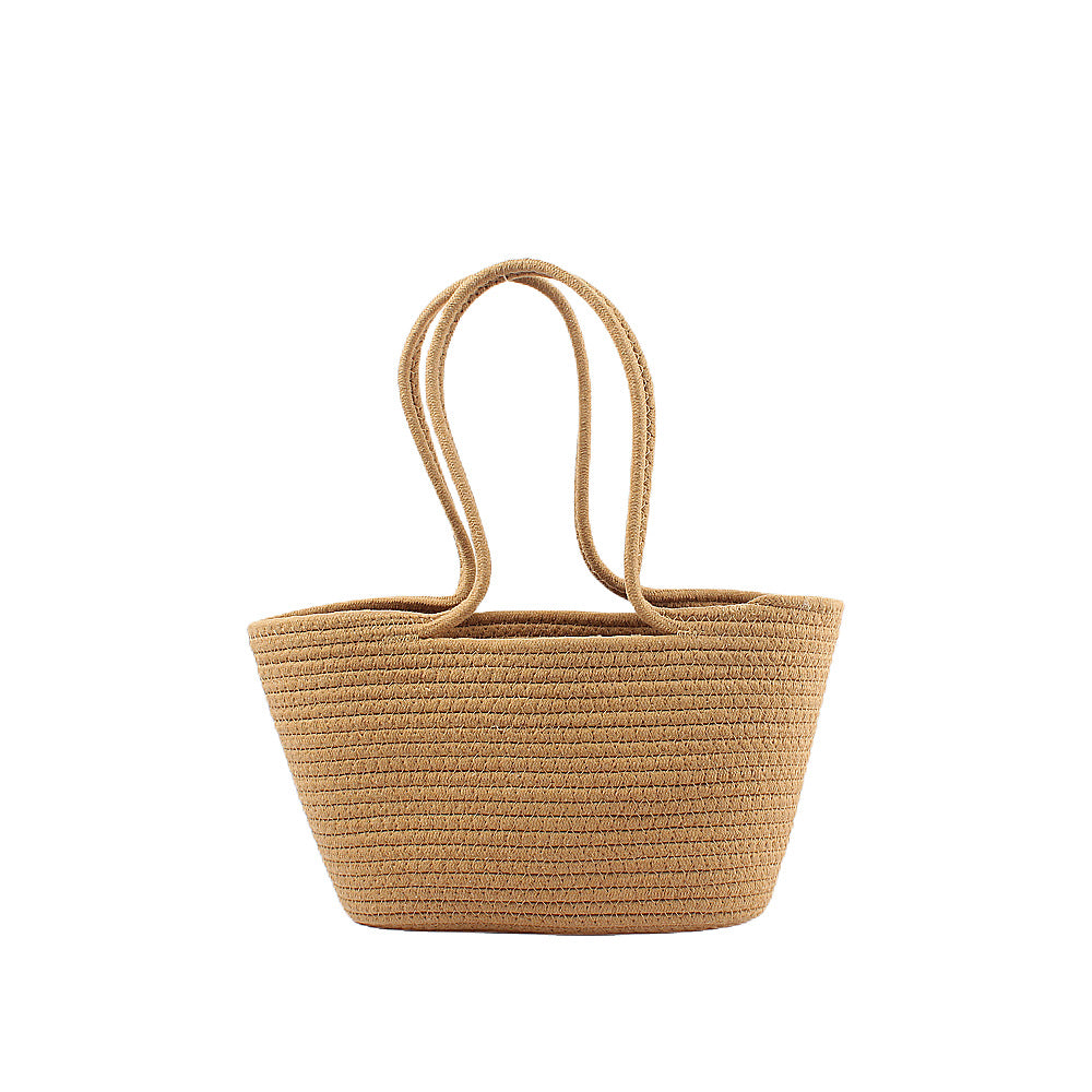 Basket bag with playful lace accent Kalsten