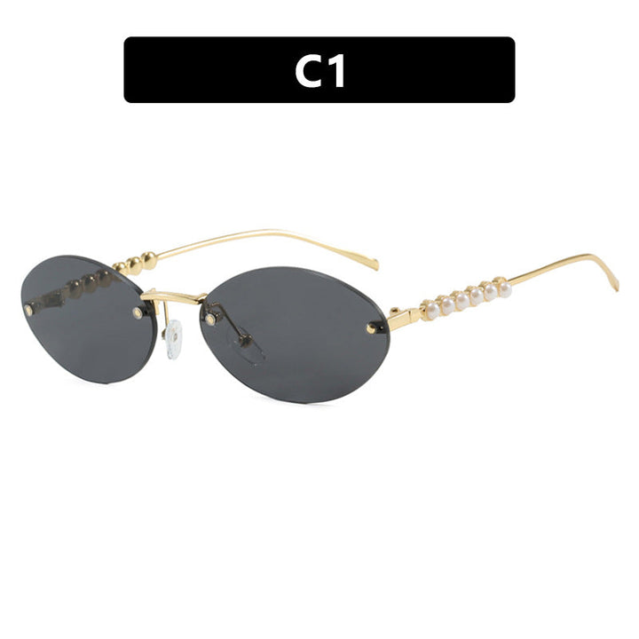 Women's stylish oval sunglasses with elegant embellishments Kalsten
