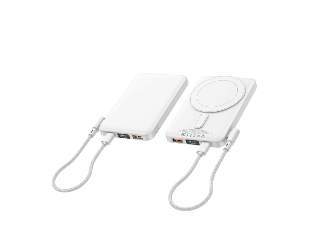 Portable power bank with integrated wireless charger and digital display Kalsten