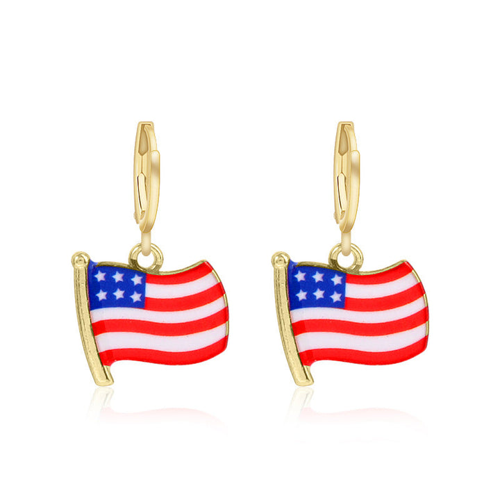 Women's long multi-layer star drop earrings with crystal embellishments and rhodium-plated alloy Kalsten
