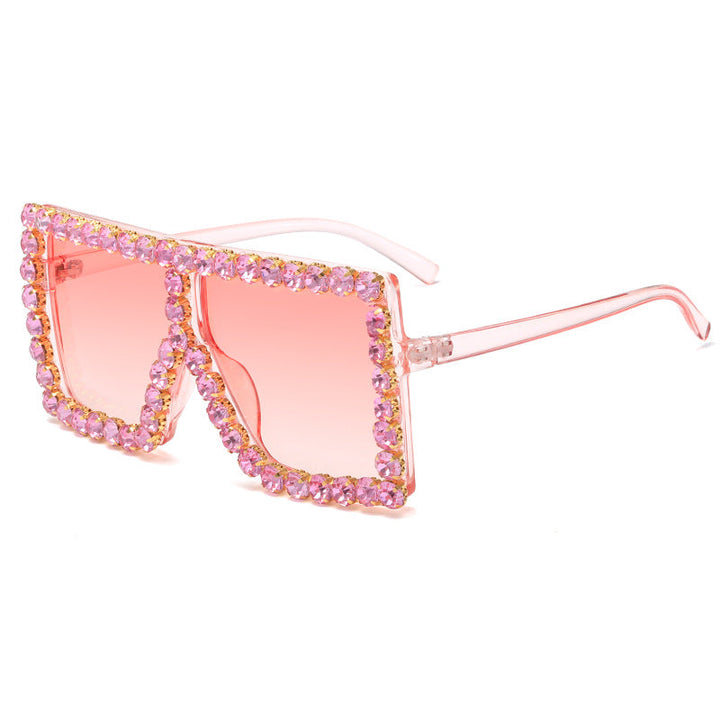 Women's striking square sunglasses with sparkling appliques Kalsten