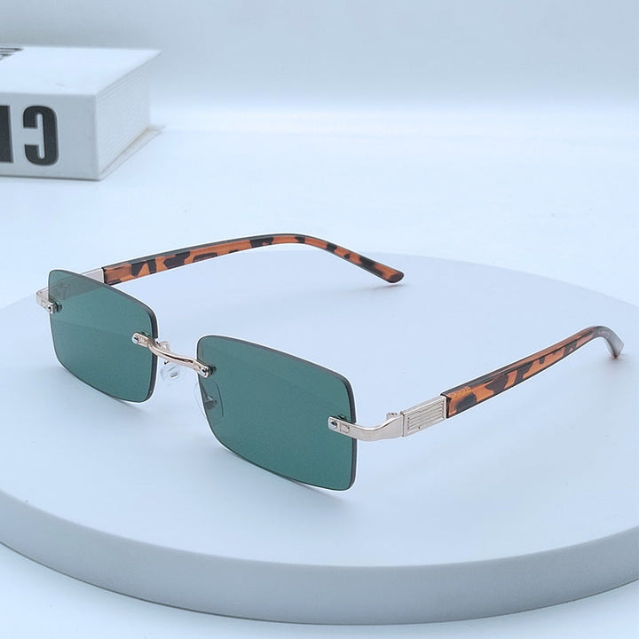 Women's fashionable rectangular sunglasses with unique design feature Kalsten