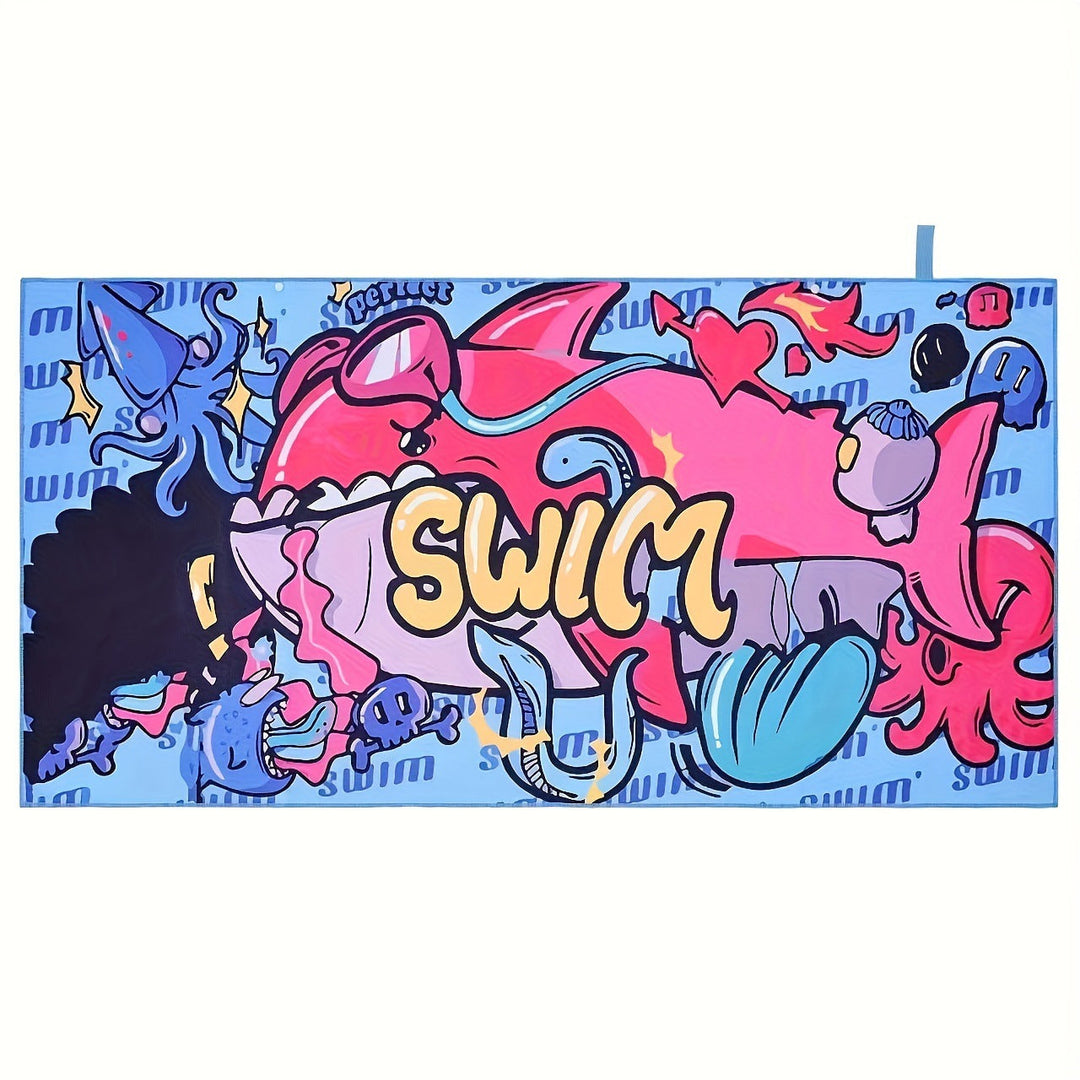 Women's beach blanket with colorful surf design Kalsten