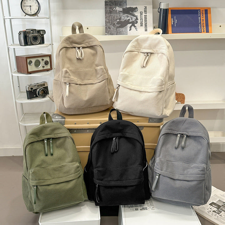 Textured Fabric Casual Backpack Kalsten
