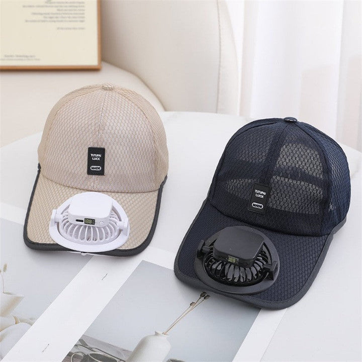 Solar-powered Fan Cap with integrated fan and breathable mesh Kalsten