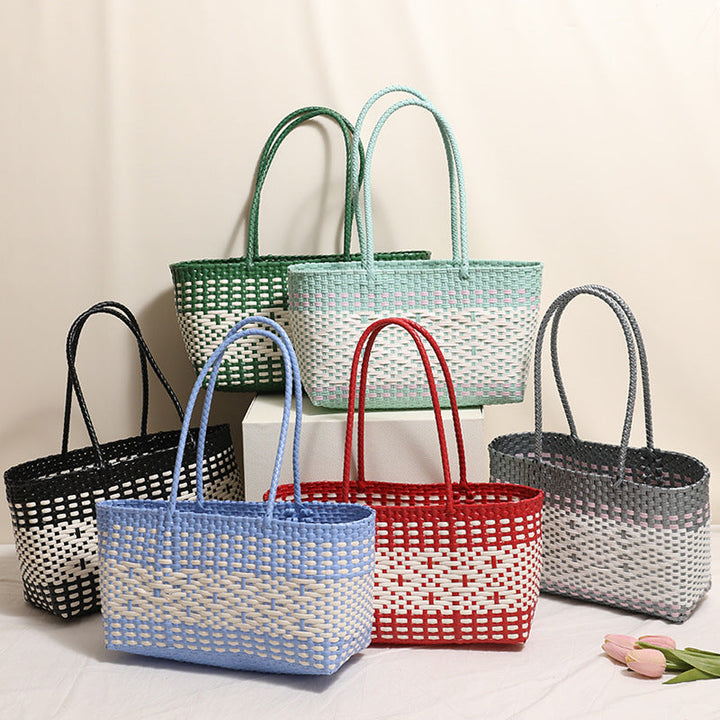 Braided tote bag with modern accents Kalsten