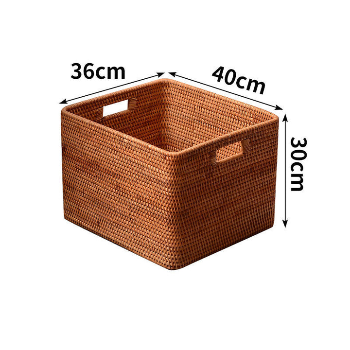 Women rectangular storage basket made of natural material Kalsten