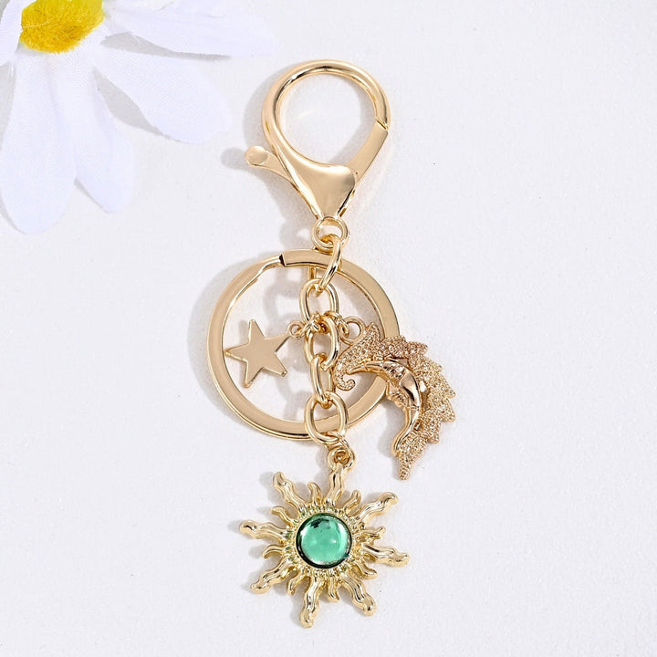 Keychain with Sparkling Sun Motif Kalsten