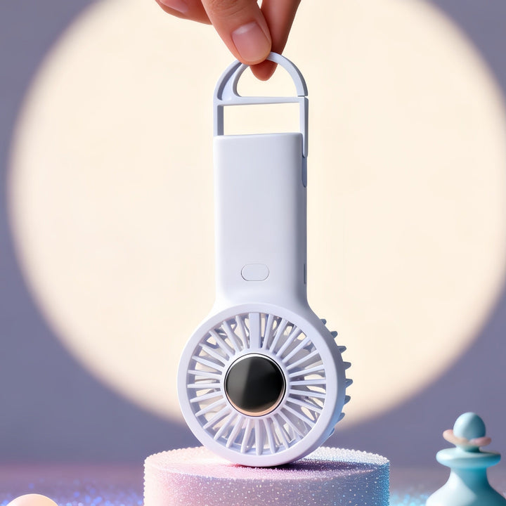 Ladies portable USB hand fan with hair protection function Kalsten