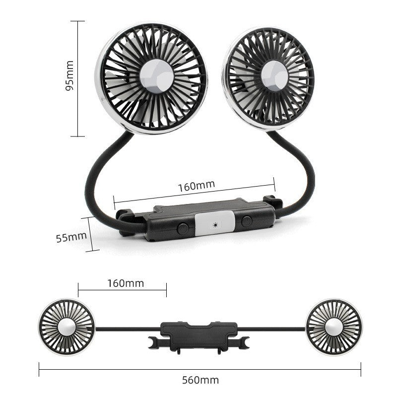 Unisex Dual-Function Rechargeable Clip-On Fan Kalsten