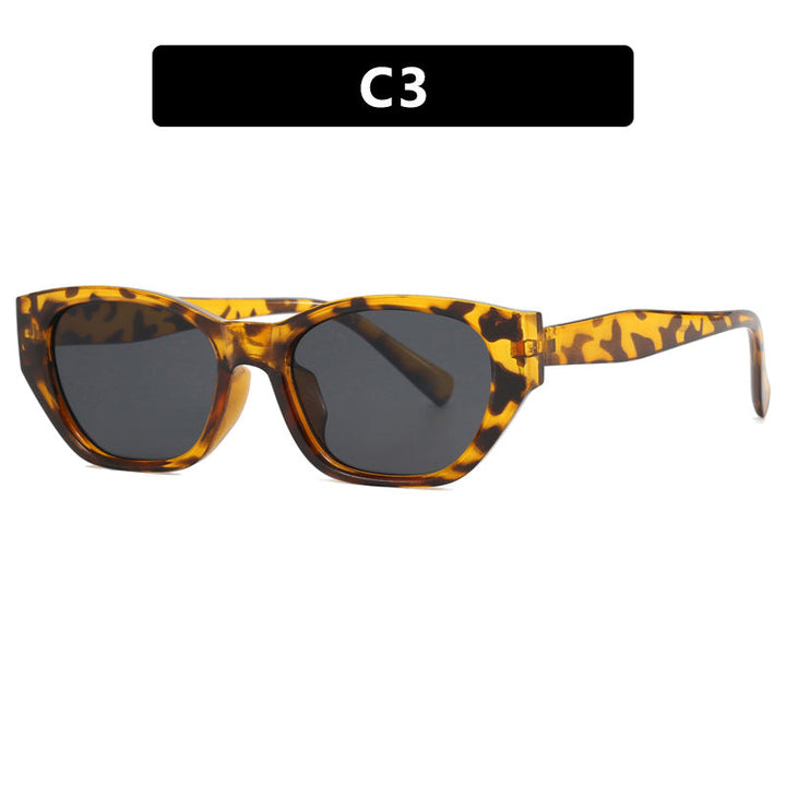 Women's futuristic cat-eye sunglasses with transparent frame and comfortable UV protection Kalsten