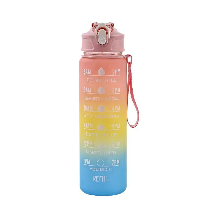 Women's Motivation Water Bottle with Integrated Time Marking Kalsten