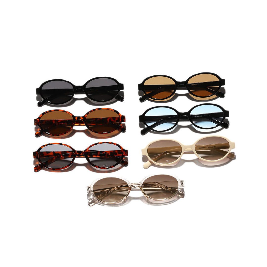 Women's fashionable oval sunglasses with animal pattern Kalsten