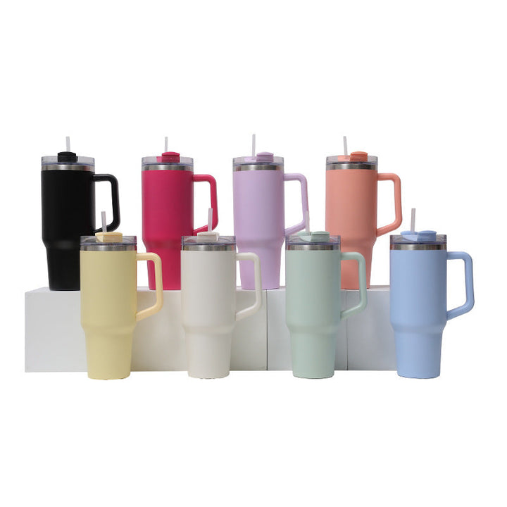 Women's Thermo Drinking Cup with Ergonomic Handle and Practical Straw Kalsten
