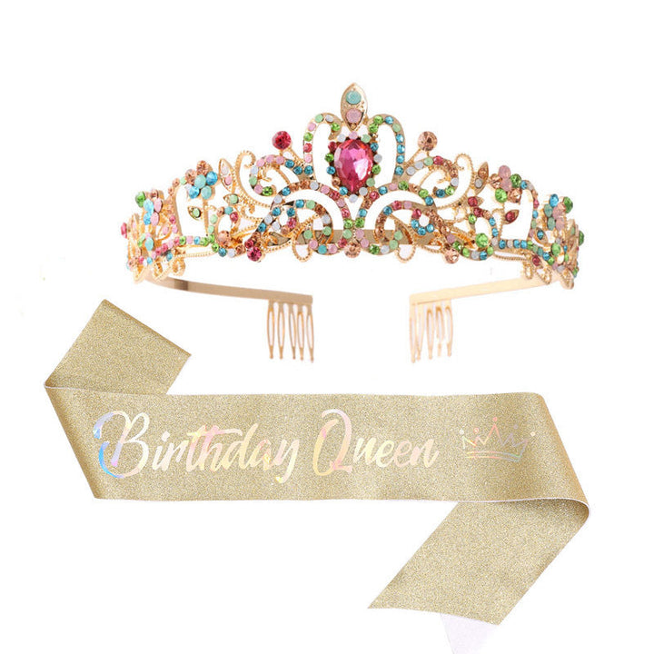 Women's festive birthday sash with glitter Kalsten