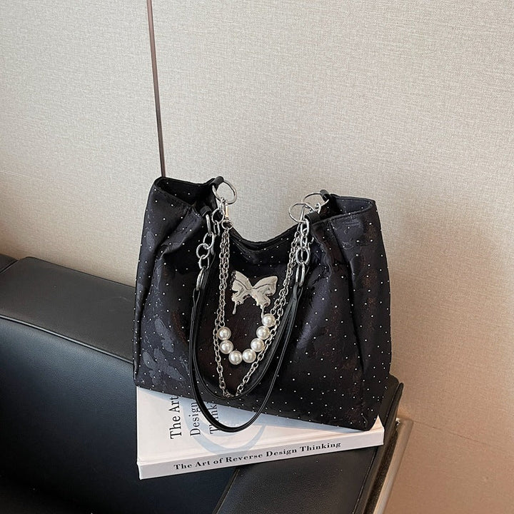 Elegant Pearl-Detail Handbag Kalsten