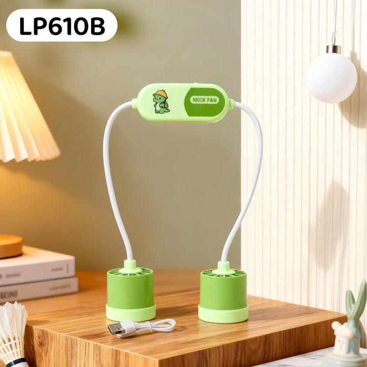 Women Portable Neck Fan with Flexible Design and USB Connection Kalsten