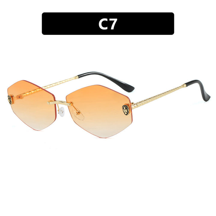 Women's geometric sunglasses in modern design with elegant metal frame Kalsten