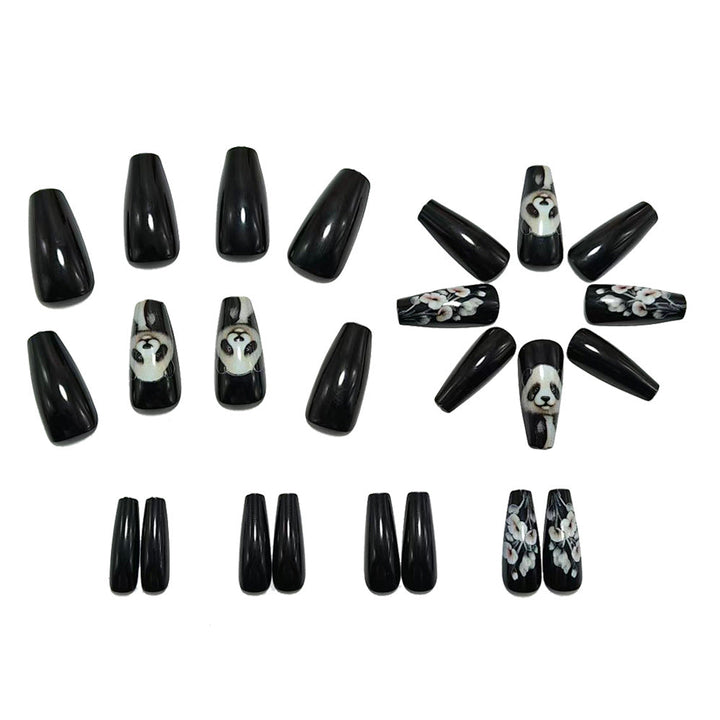 Panda motif artificial nails Kalsten