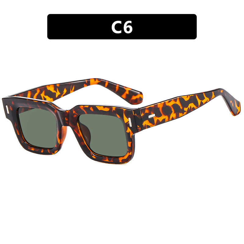 Ladies stylish square sunglasses with eye-catching leopard print Kalsten