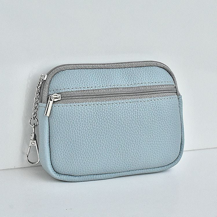 Compact Leather Zippered Card Wallet Kalsten