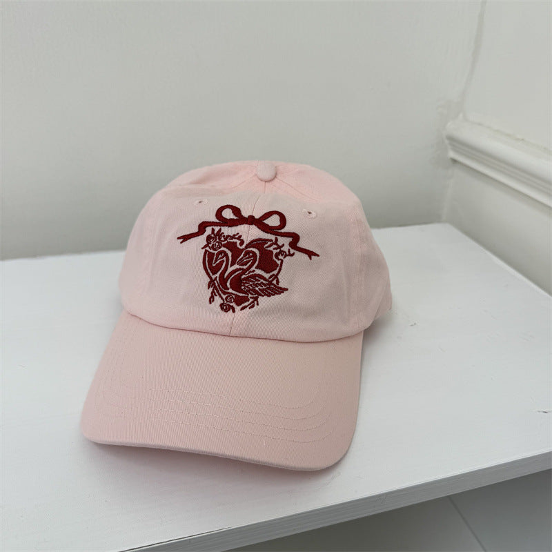 Women's Embroidered Swan-Themed Baseball Cap Kalsten