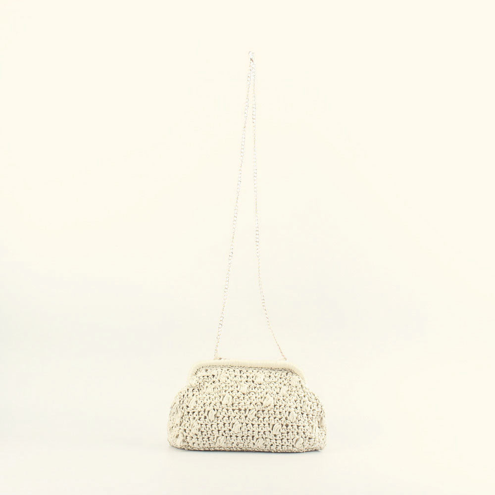 Elegant crochet handbag with fine chain strap Kalsten