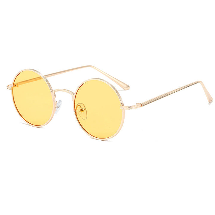 Ladies fashionable glasses with round lenses and fine metal frame Kalsten