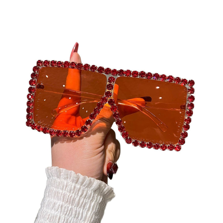 Women's Oversized Sunglasses with Sparkling Rhinestone Frame Kalsten